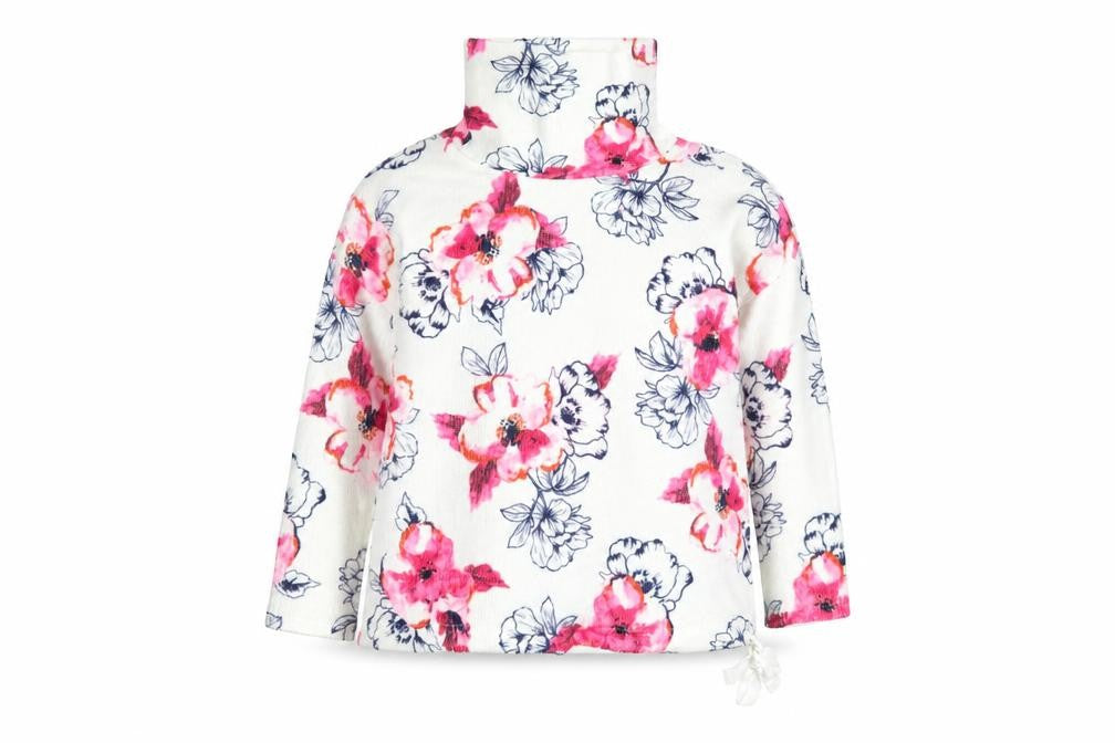 Love Leisure Womens White Floral  Pullover Jumper Size 14