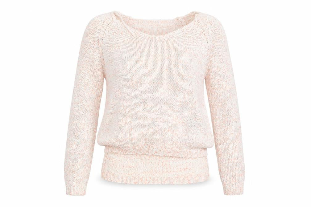 Front view of New Look women’s white knit jumper, size UK 10