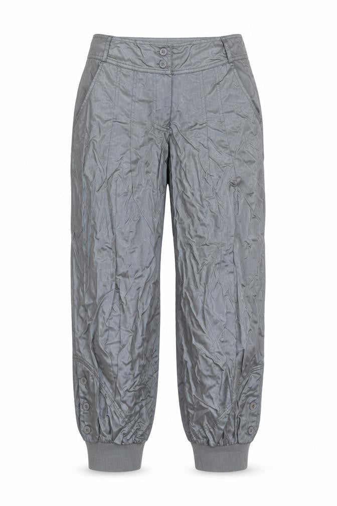 Front view of Uldani women’s grey trousers, size UK 8, 26-inch leg