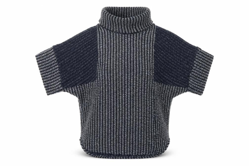 Front view of Izabel women’s blue knit jumper, size UK 8