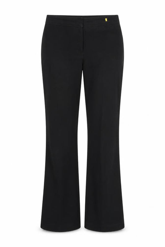 Front view of Turtex women’s black trousers, size UK 26, in, 32-inch leg