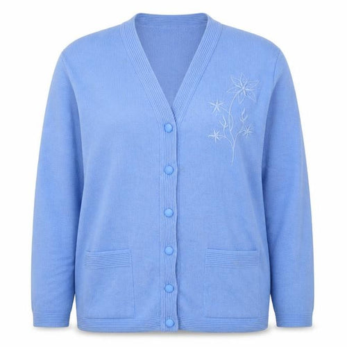 CARE Womens Blue   Cardigan Jumper Size XL