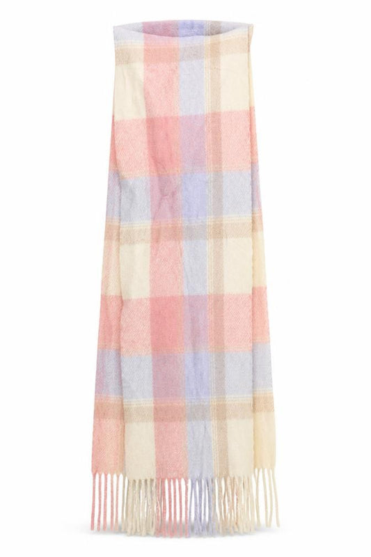 CISTINA CHITI Girls Pink Check  Scarf Scarves & Wraps Size Regular