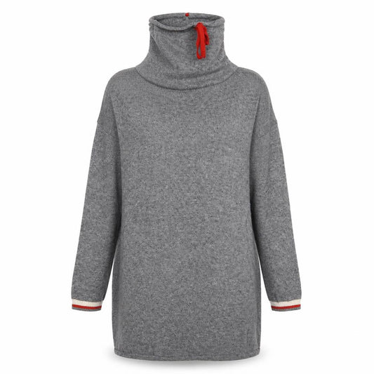 Front view of Benedetta B women’s grey jumper dress, size S