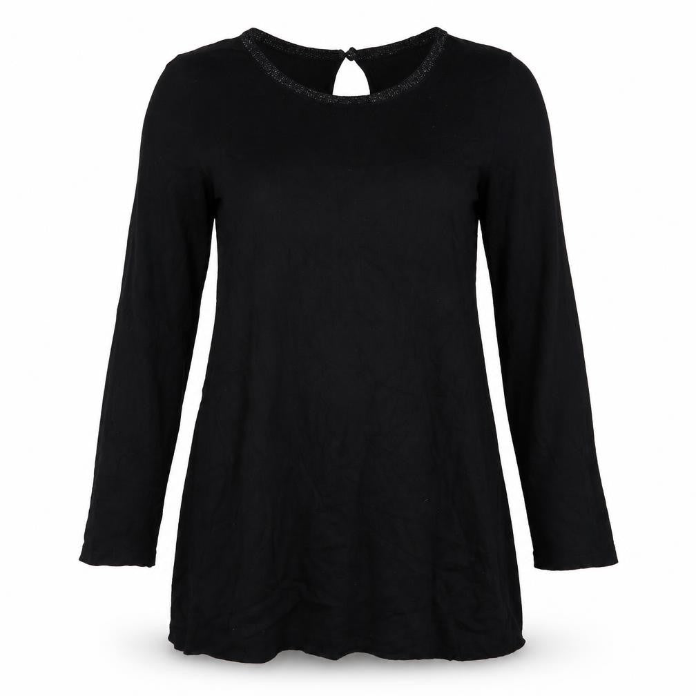 Front view of H&M women’s black fit & flare, size S