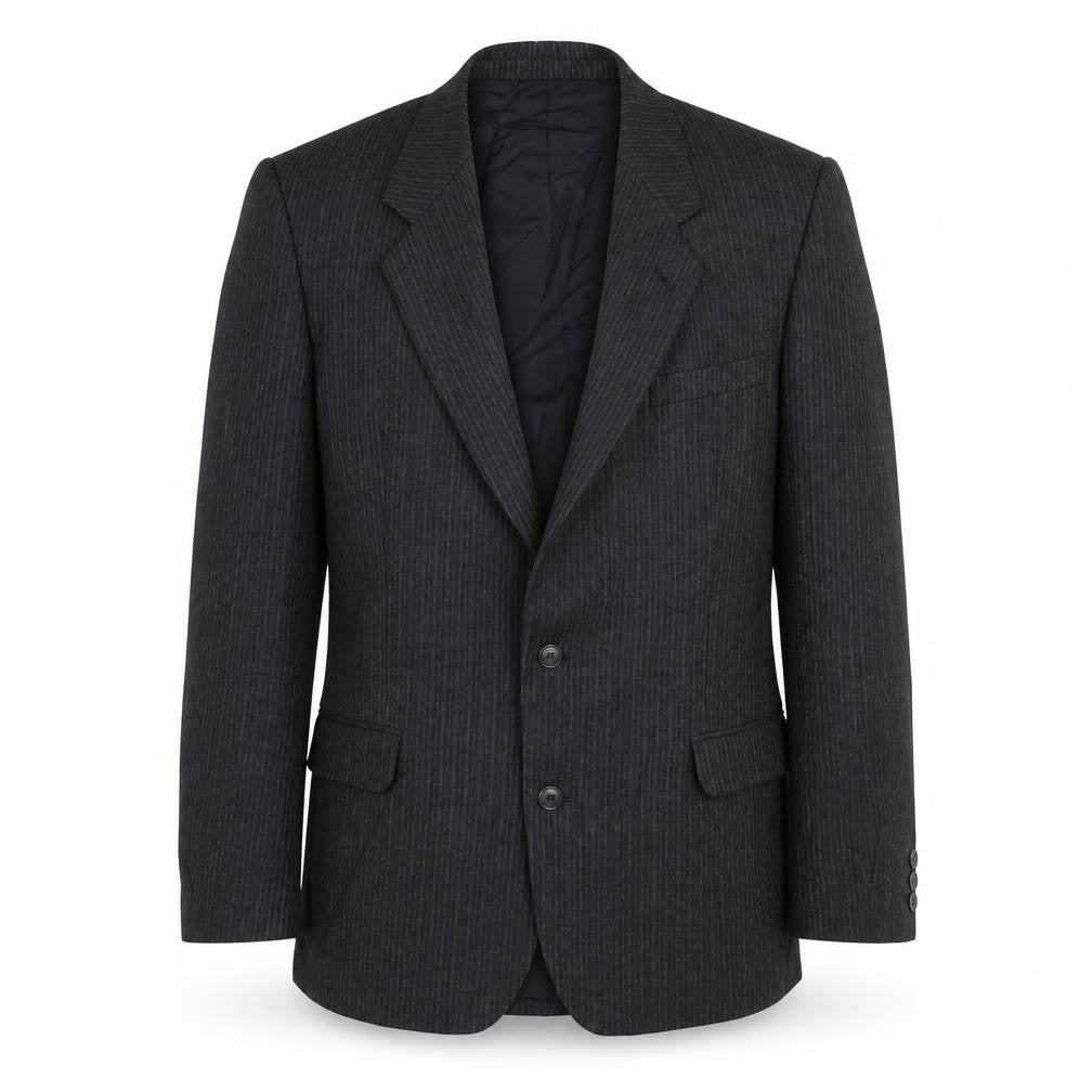 Burton Mens Black Striped  Jacket Suit Jacket Size 38