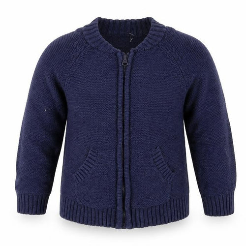 Mini Club Boys Blue  Knit Full Zip Jumper Size 18-24 Months