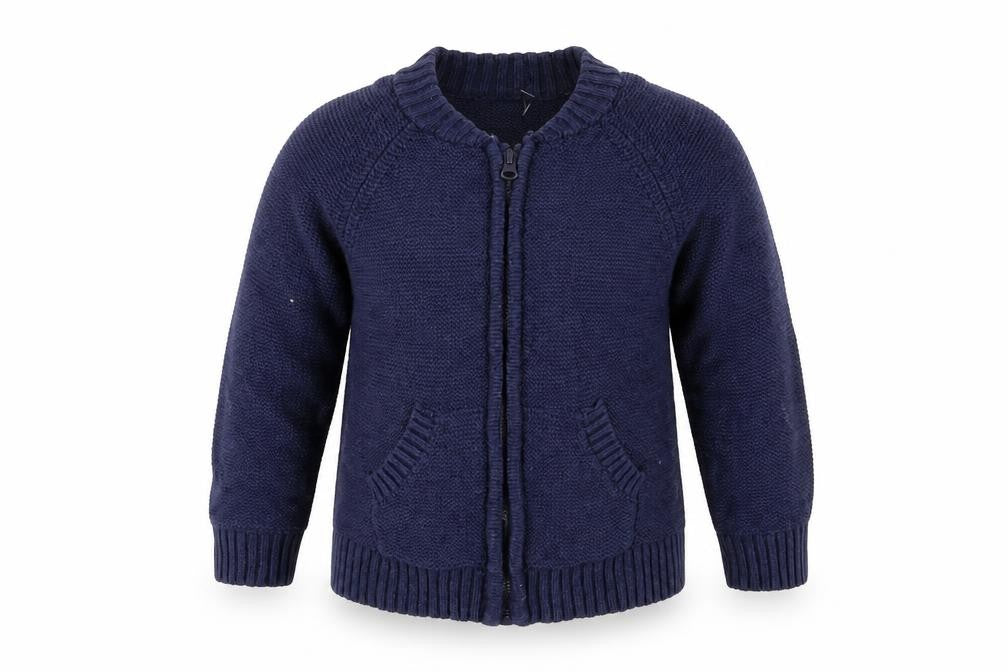 Mini Club Boys Blue  Knit Full Zip Jumper Size 18-24 Months