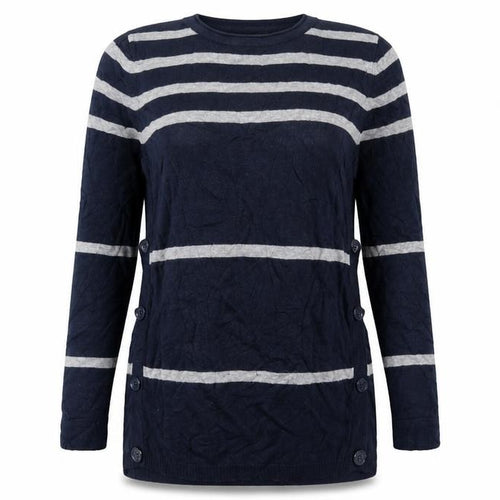 Betty Barclay Womens Blue Striped  Pullover Jumper Size 12