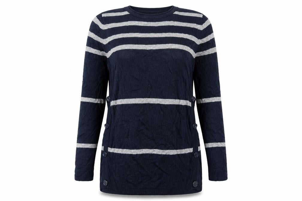 Betty Barclay Womens Blue Striped  Pullover Jumper Size 12