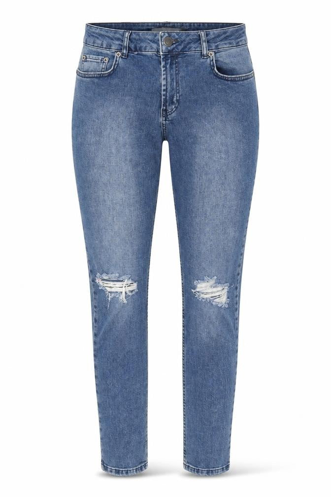 Front view of Status women’s blue denim skinny jeans, size S, 29-inch leg