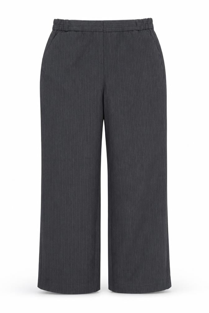 BM Womens Grey Striped  Trousers  Size 14 L26 in