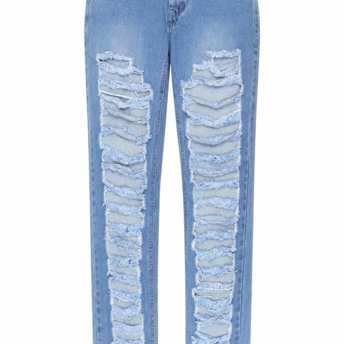 Oro Miss Womens Blue  Denim Straight Jeans Size 8 L32 in