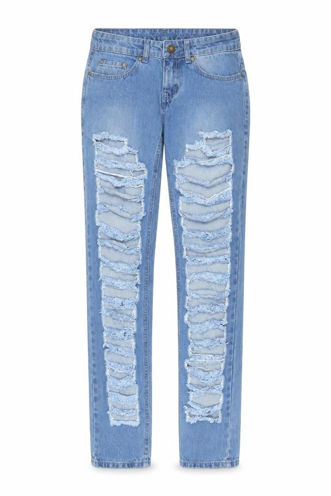 Oro Miss Womens Blue  Denim Straight Jeans Size 8 L32 in
