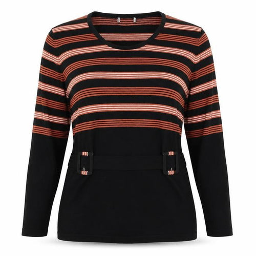 Preworn Womens Beige Striped  Pullover Jumper Size L