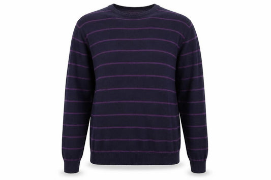 Front view of Springfield women’s blue striped jumper, size XL
