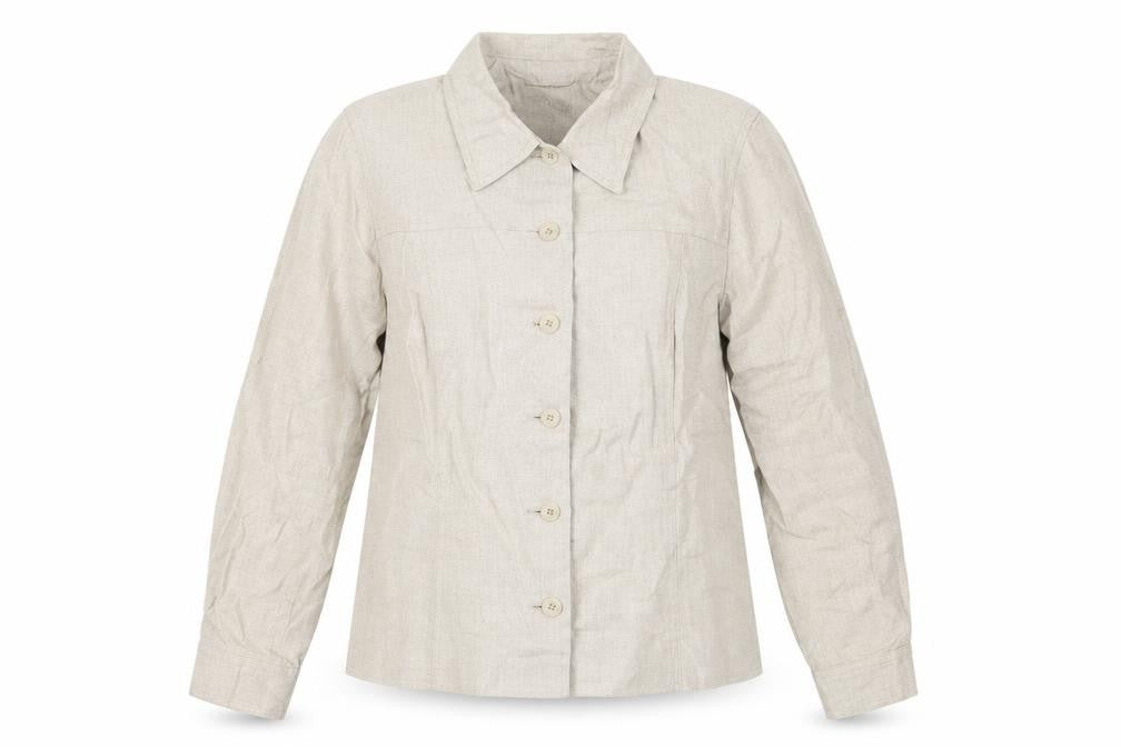 Front view of Charter Club women’s beige jacket, size M