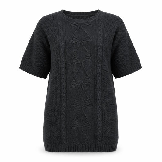 Front view of Mango women’s grey jumper dress, size M