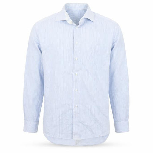 Oscar Mens Blue Pinstripe   Dress Shirt Size 42