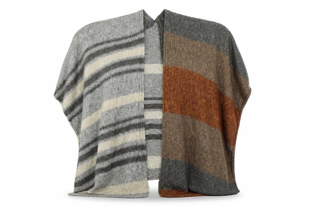 Front view of Marks & Spencer women’s grey cape jumper one size