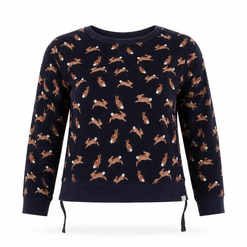 MAKE TIME TO DREAM Womens Blue Animal Print  Top Pyjama Top Size M