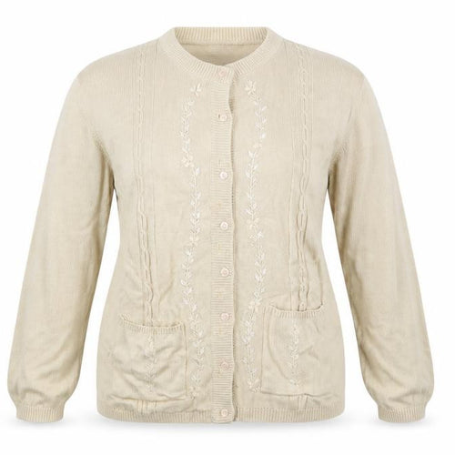 kolette Womens Beige   Cardigan Jumper Size M