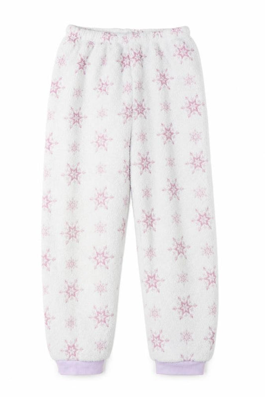 Front view of Disney girls’ blue pyjama pants, size 8-9, years