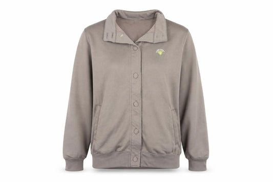 Front view of Damart women’s brown jacket, size UK 10