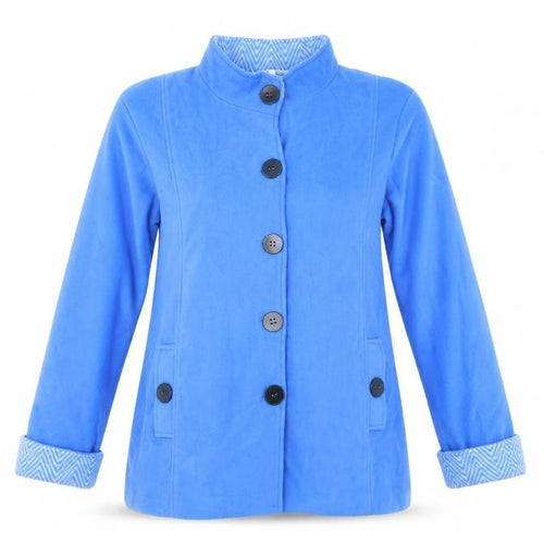 Anne De Lancay Womens Blue   Quilted Coat Size M