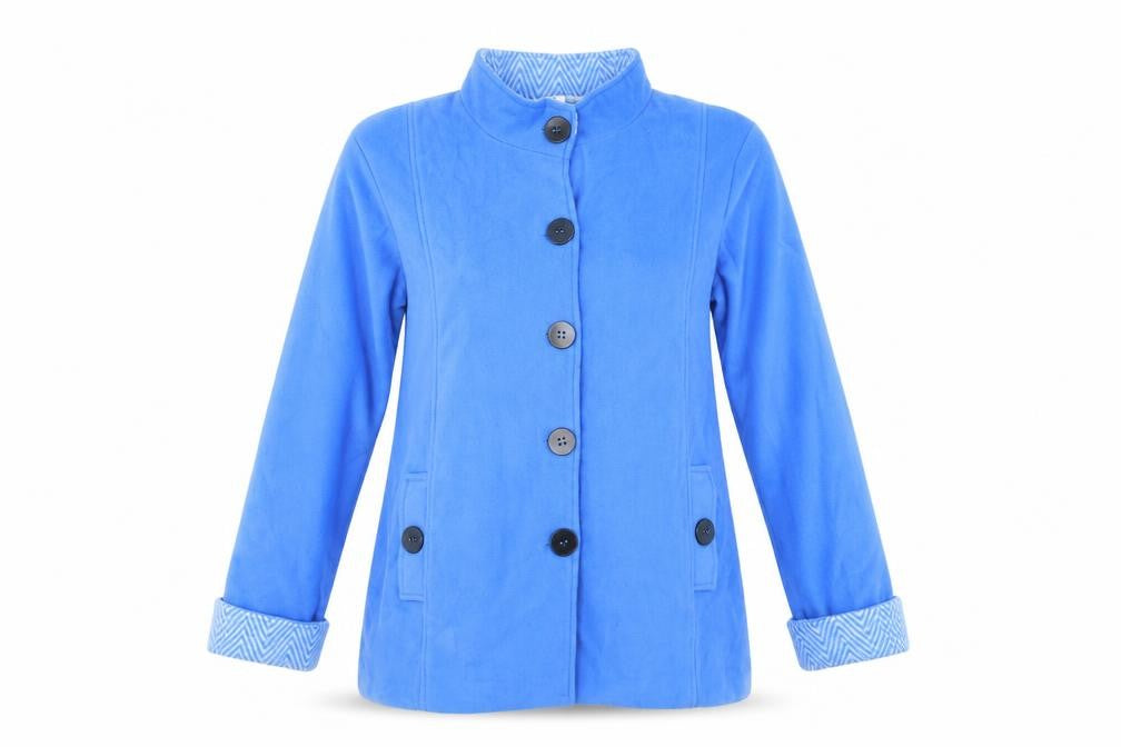 Anne De Lancay Womens Blue   Quilted Coat Size M