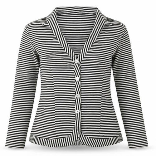 Ma Ena Womens Multicoloured Striped  Cardigan Jumper Size M