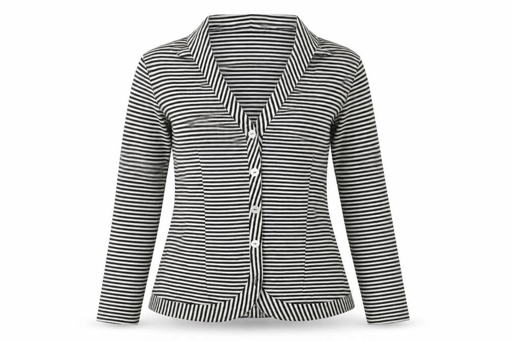 Ma Ena Womens Multicoloured Striped  Cardigan Jumper Size M