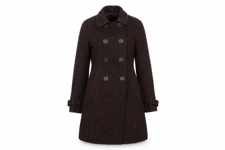 Version Sud Womens Brown   Overcoat Coat Size S