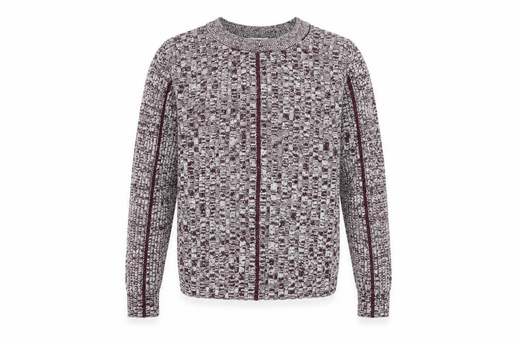 Front view of Topshop men’s purple jumper, size S