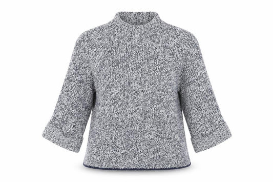 Front view of F&F women’s white knit jumper, size UK 12