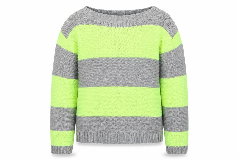 Gap Girls Green Striped  Pullover Jumper Size 6 Years