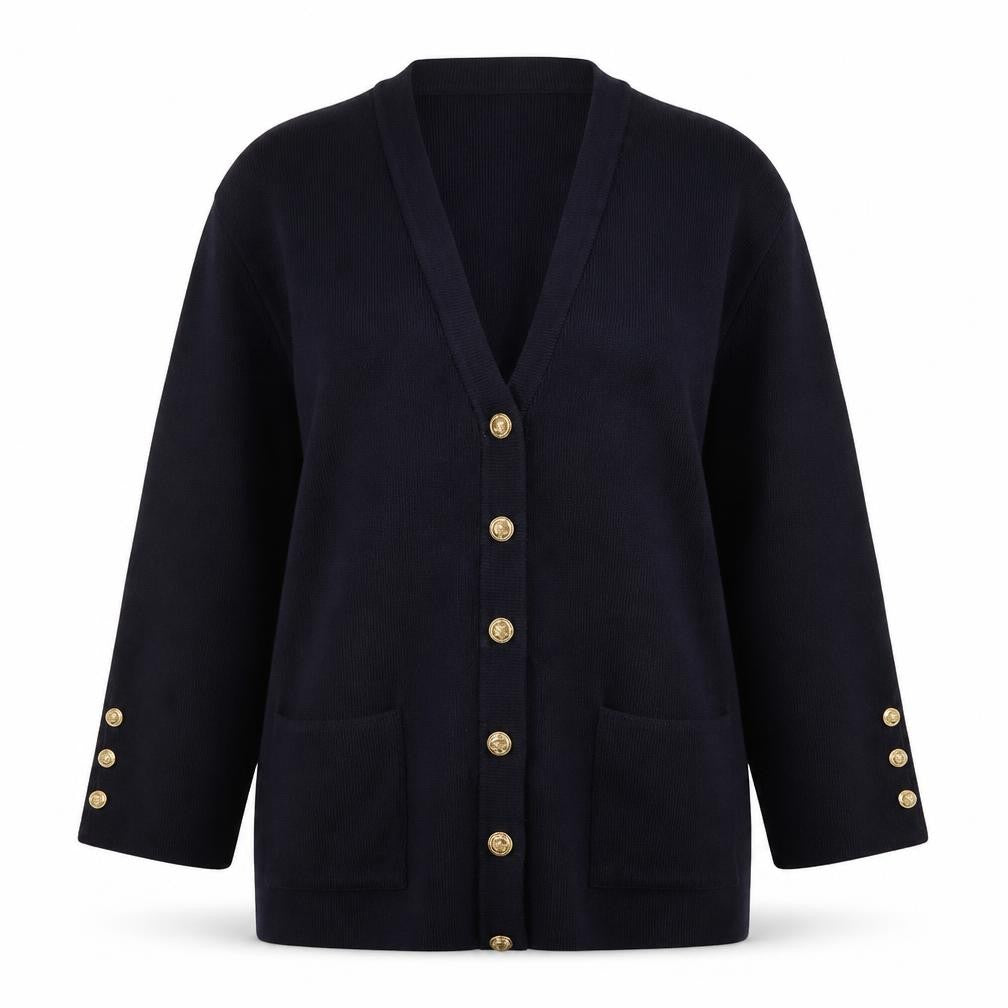 Front view of Preworn women’s black jacket, size L