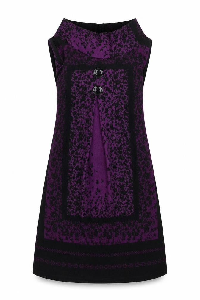 mandi Womens Purple Floral  A-Line  Size 10