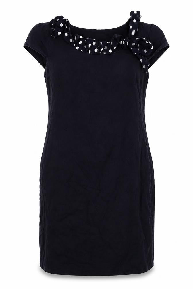 Front view of Per Una women’s blue sheath, size UK 12