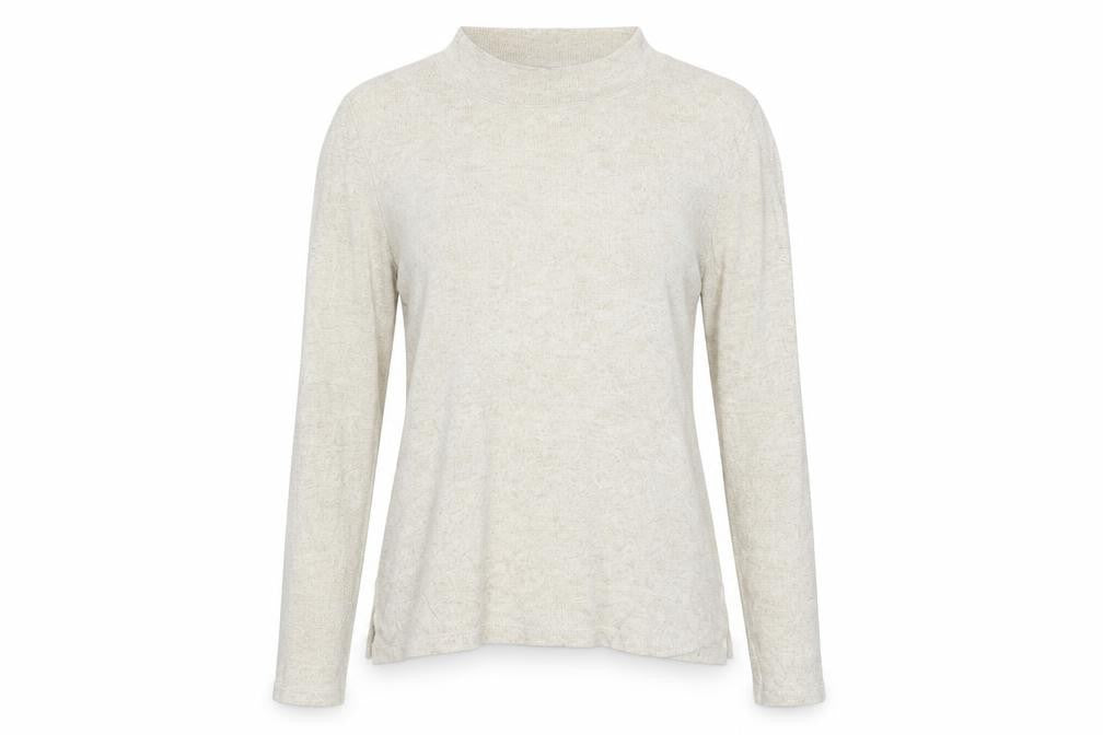 Front view of H&M women’s beige jumper, size XS