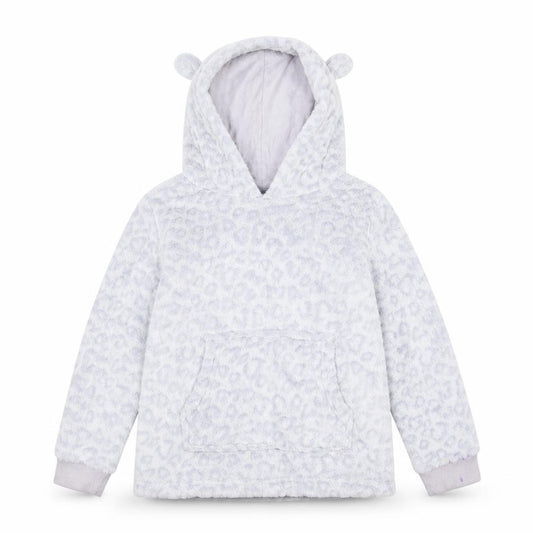 Front view of Debenhams girls’ grey animal print top one piece, size 7-8, years
