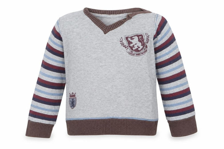 Matalan Boys Grey Knit Pullover Jumper Size 3-4 Years