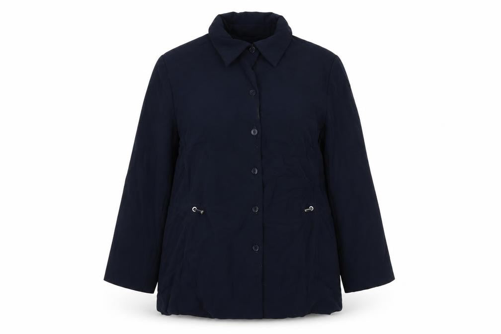 Front view of Gold women’s blue jacket, size UK 18