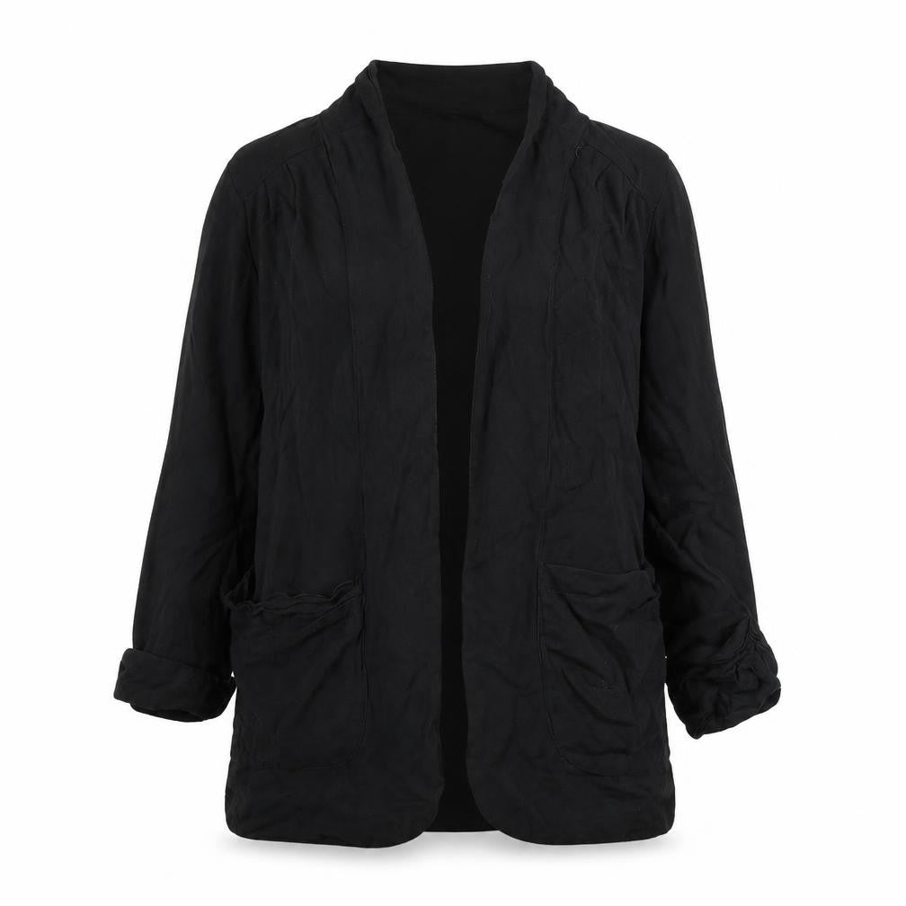Front view of New Look women’s black jacket blazer, size UK 10