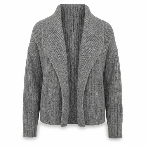 E-vie Womens Grey  Knit Cardigan Jumper Size 14