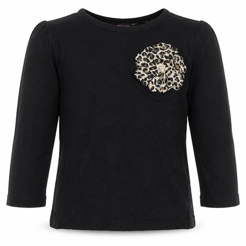 F&F Girls Black  Jersey Basic T-Shirt Size 5-6 Years