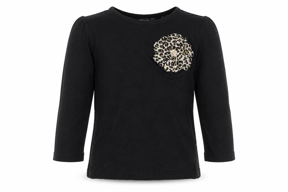 F&F Girls Black  Jersey Basic T-Shirt Size 5-6 Years