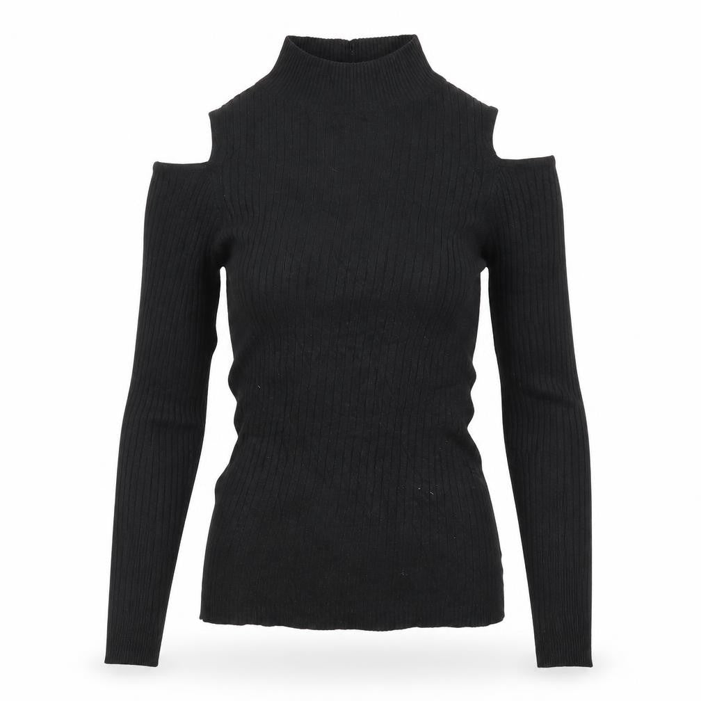 Front view of Preworn women’s black jumper, size M