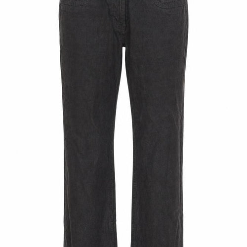 Per Una Womens Black  Denim Straight Jeans Size 8 L28 in