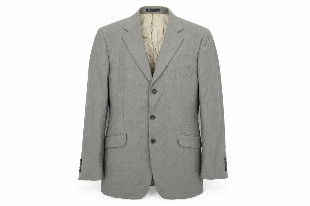 Front view of BHS men’s grey jacket suit jacket, size 42